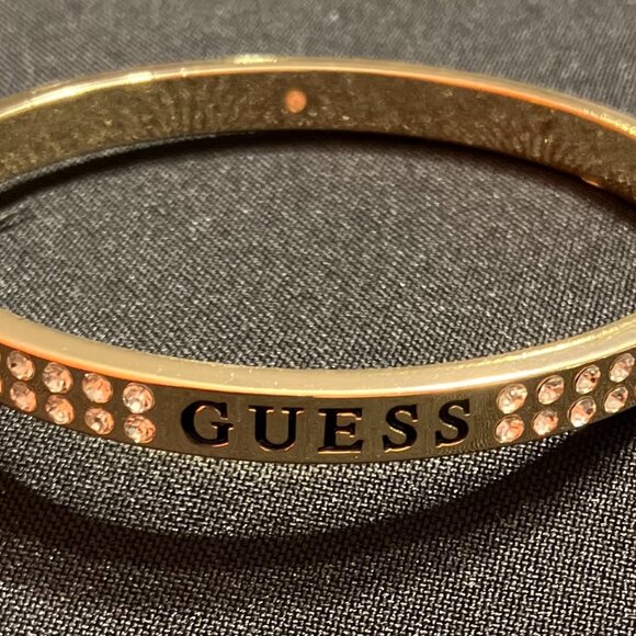 Guess Gold Tone Bangle with Rhinestones (7.5") - Picture 5 of 8
